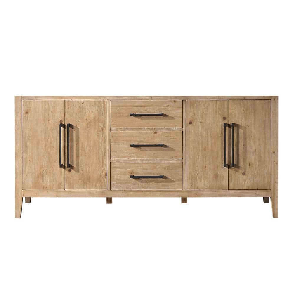 Laurel 71.2" Weathered Fir Double Freestanding Bathroom Vanity