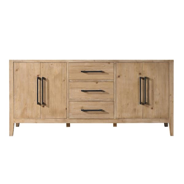 Altair Laurel 71.2 in. W x 21.6 in. D x 33.1 in. H Bath Vanity Cabinet without Top in in Weathered Fir