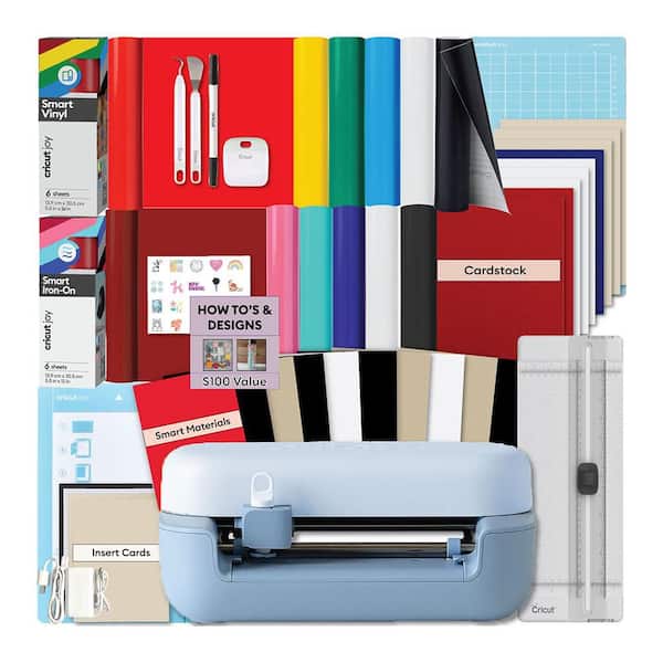 Joy 2 Smart Cutting Machine Bundle with Rainbow Smart Vinyl, Iron-On, Mats, Tools, Cardstock and Printable Vinyl