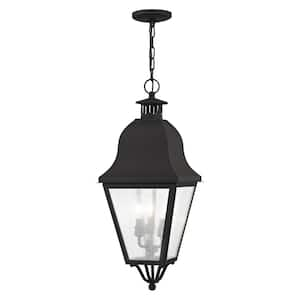 Amwell 3-Light Black Outdoor Pendant Light