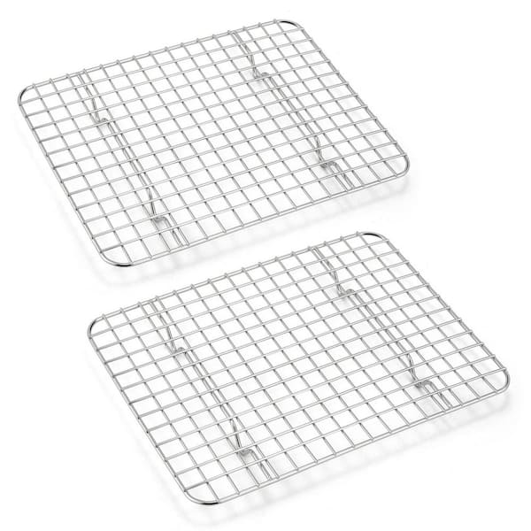 Mini Baking Rack Anqtovp Stainless Steel Silver Mini Cooling Rack Set of 2 for Baking ...
