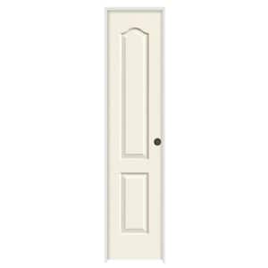 18 in. x 80 in. Camden Vanilla Painted Left-Hand Textured Solid Core Molded Composite MDF Single Prehung Interior Door