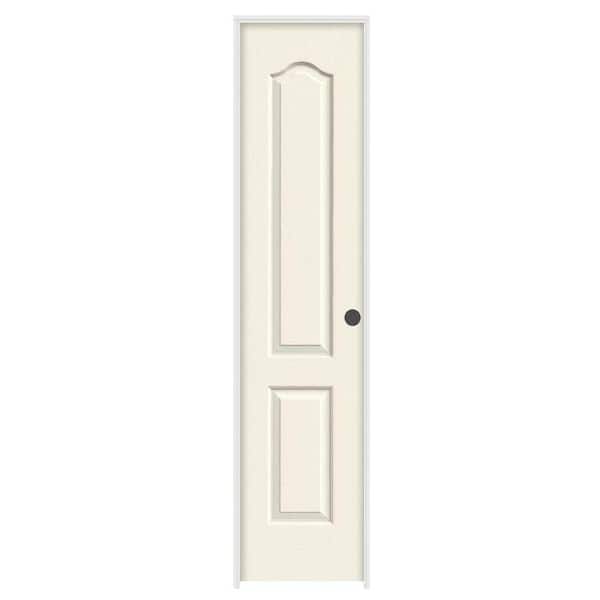 JELD-WEN 18 in. x 80 in. Camden Vanilla Painted Left-Hand Textured Solid Core Molded Composite MDF Single Prehung Interior Door