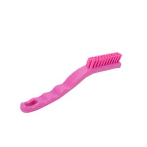 9" Narrow Detail Scrub Brush, Pink, 6 Pack