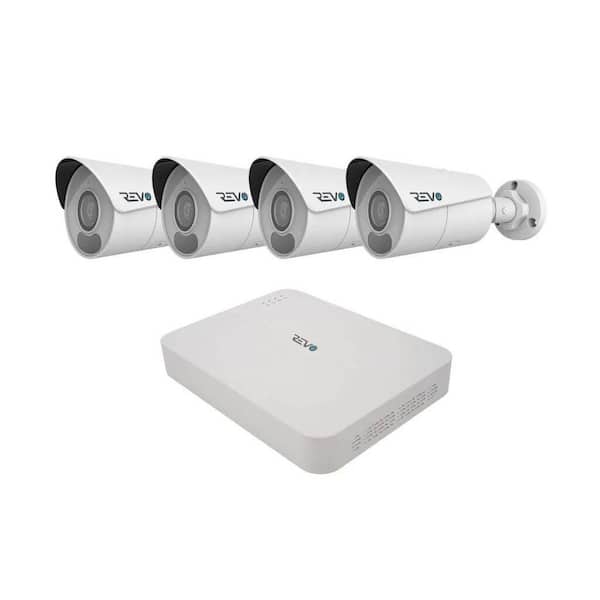 ULTRA BLUE SERIES 4K 4 Channel Wired PoE NVR Smart Security Camera System with 1TB HDD & 4x 4K Bullet IR Cameras