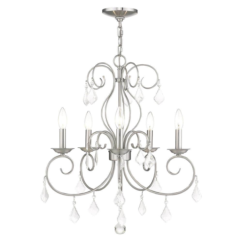 Sherington 5 Light Brushed Nickel Chandelier price history on PriceWatchPro