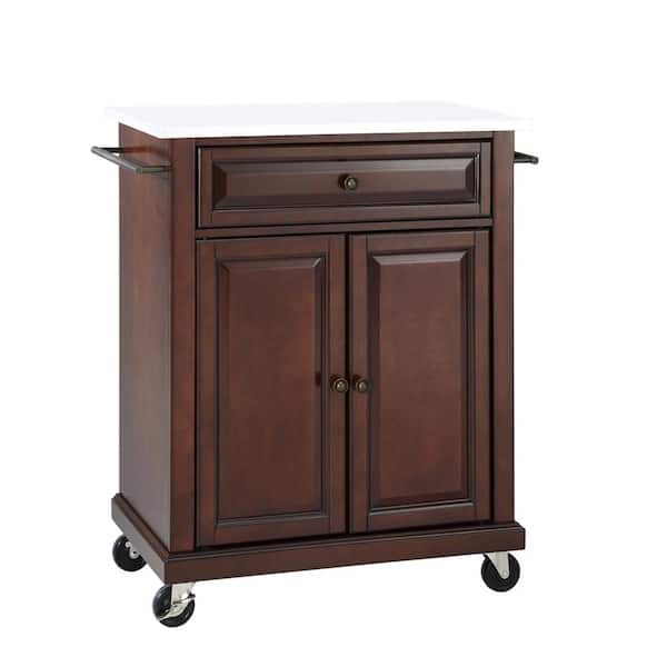 CROSLEY FURNITURE Mahogany Portable Kitchen Island with Granite Top