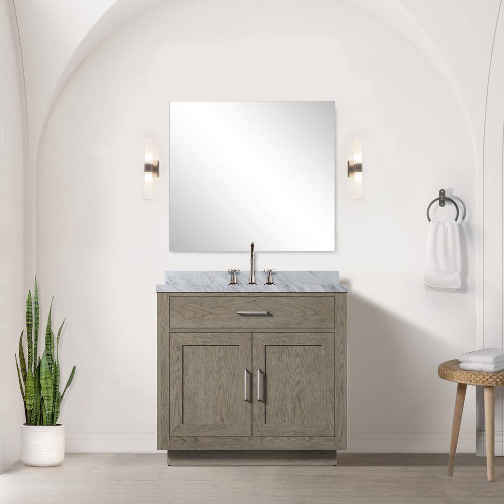 Condor 36 in. Bath Vanity Cabinet without Top in Grey Oak Assembled price history on PriceWatchPro