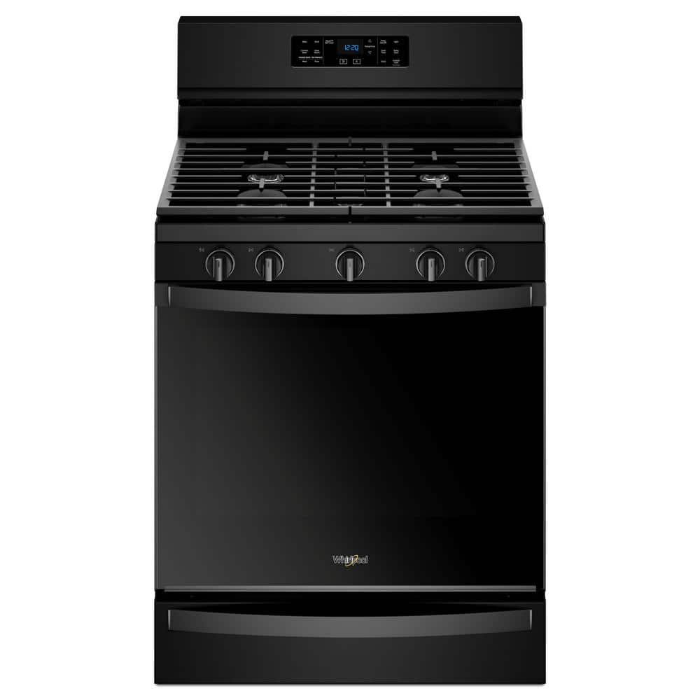 Whirlpool 5.8 cu. ft. Gas Freestanding Range in Black with Frozen Bake