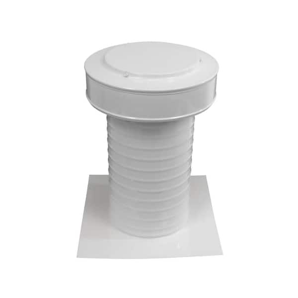 Active Ventilation 7 in. Dia Aluminum Keepa Static Vent for Flat Roofs in White