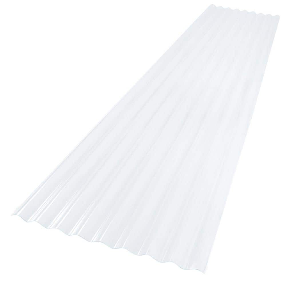 Palruf 26 In. X 12 Ft. Corrugated PVC Roof Panel In Clear 100427 - The ...