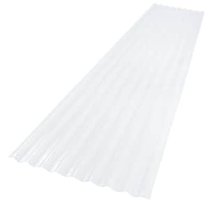 26 in. x 12 ft. Corrugated PVC Roof Panel in Clear