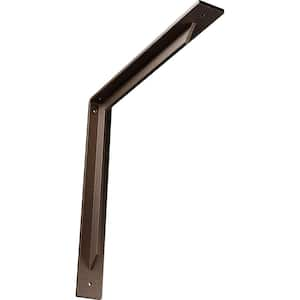 2 in. x 16 in. x 16 in. Steel Hammered Dark Bronze Stockport Bracket