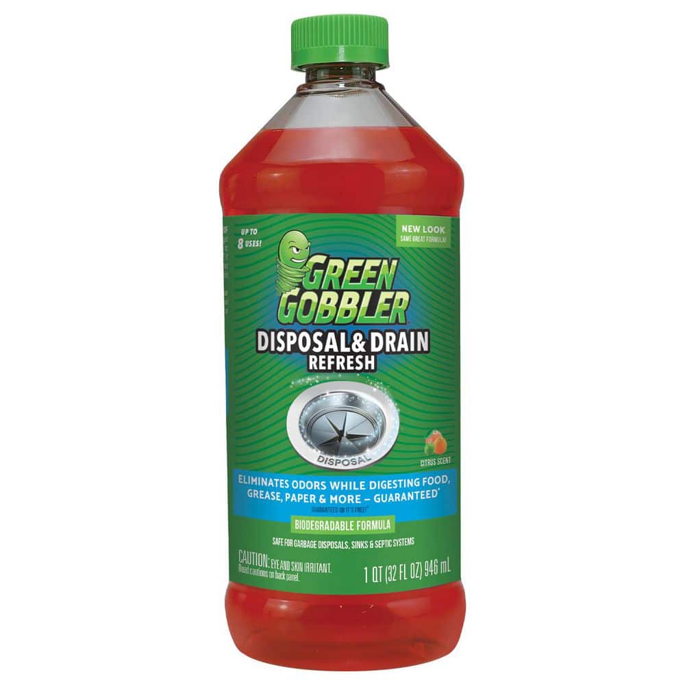 Green Gobbler 32 oz Refresh Garbage Disposal, Drain Cleaner and Deodorizer  G0018 - The Home Depot