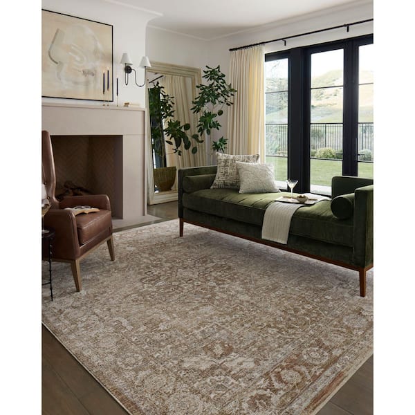Loloi Tabitha Natural / Clay 9 ft. 6 in. x 13 ft. Traditional Area