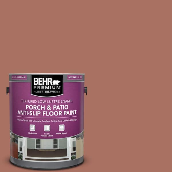BEHR PREMIUM 1 gal. #PFC-08 Terra Brick Textured Low-Lustre Enamel Interior/Exterior Porch and Patio Anti-Slip Floor Paint