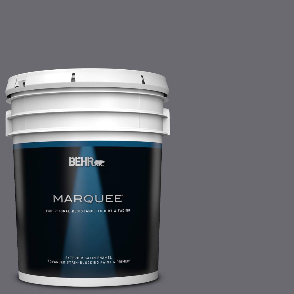 BEHR MARQUEE 5 gal. T1615 Charcoal Plum Satin Enamel Exterior Paint