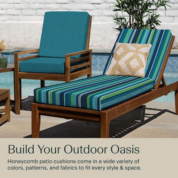 Honeycomb x 70 x 25 Outdoor Chaise Lounge Cushion Stripe  Poolside 21403S-101A144