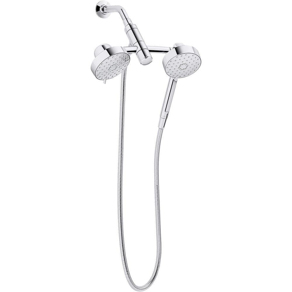 Chrome 2-in-1 Multifunction Handheld and Wall Mounted Shower Head