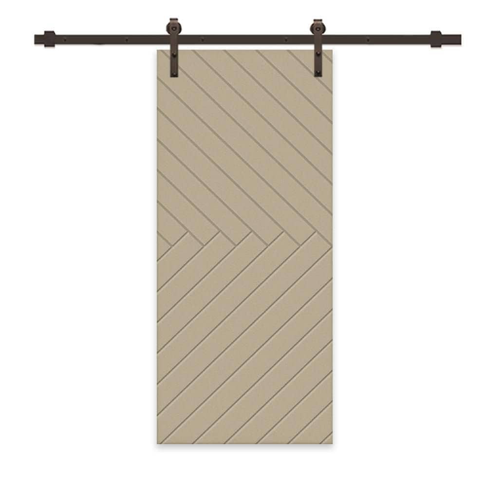 36 in. x 96 in. Unfinished Composite MDF Paneled Interior Sliding Barn Door with Hardware Kit price history on PriceWatchPro