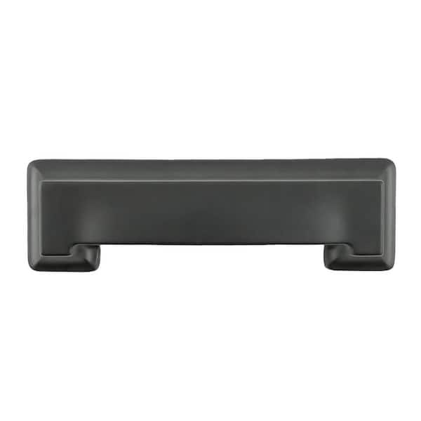 HICKORY HARDWARE Studio 3 in. (76 mm) and 3-3/4 in. (96 mm) Center-to-Center Matte Black Drawer Cup Pull (10-Pack)