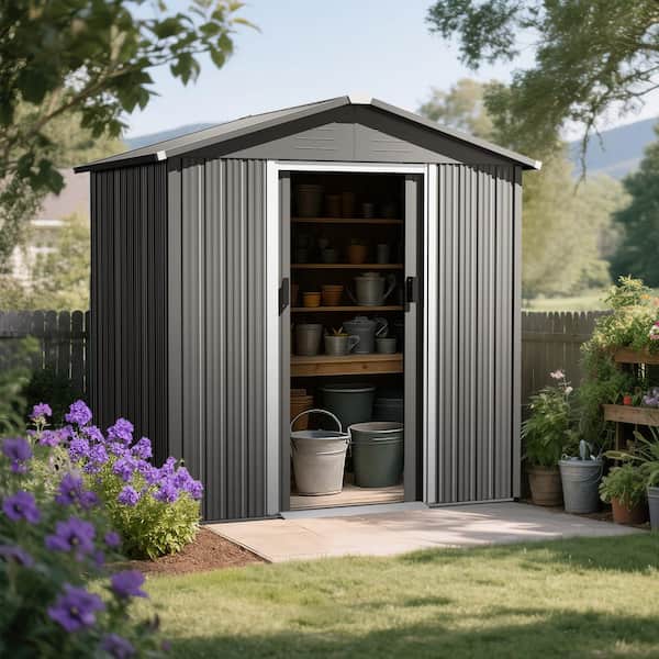 Nuu Garden 6 ft. x 4 ft. Metal Outdoor Backyard Garden Storage