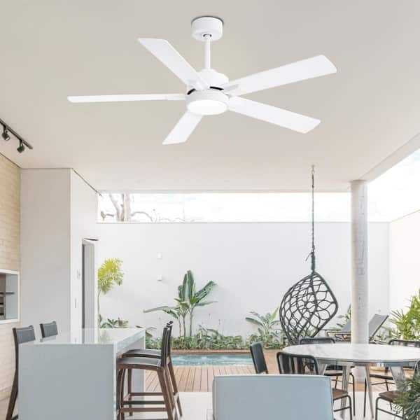 Breezary Charlie 52 in. Integrated LED Indoor White Ceiling