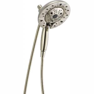In2ition 5-Spray Patterns 1.75 GPM 6.88 in. Wall Mount Dual Shower Heads in Polished Nickel