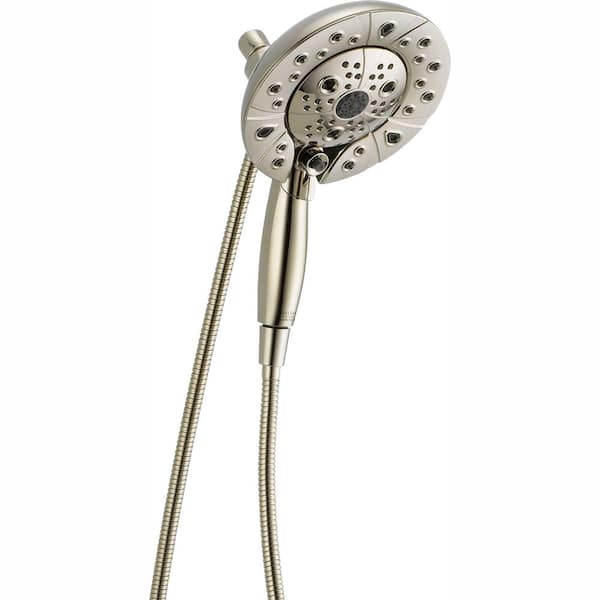 Delta In2ition 5-Spray Patterns 1.75 GPM 6.88 in. Wall Mount Dual Shower Heads in Polished Nickel