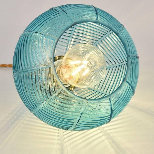 Henveton Jasslynn 1-Light Blue Pendant Light with Leaf Shape