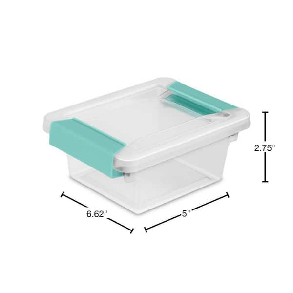 Sterilite 2.75 in. H x 6.625 in. W x 11 in. D Stackable Clip Storage Box