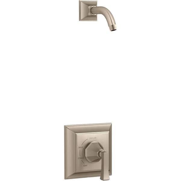 KOHLER Memoirs Deco Lever 1-Handle Wall Mount Shower Trim Kit in Vibrant Brushed Bronze (Valve Not Included)