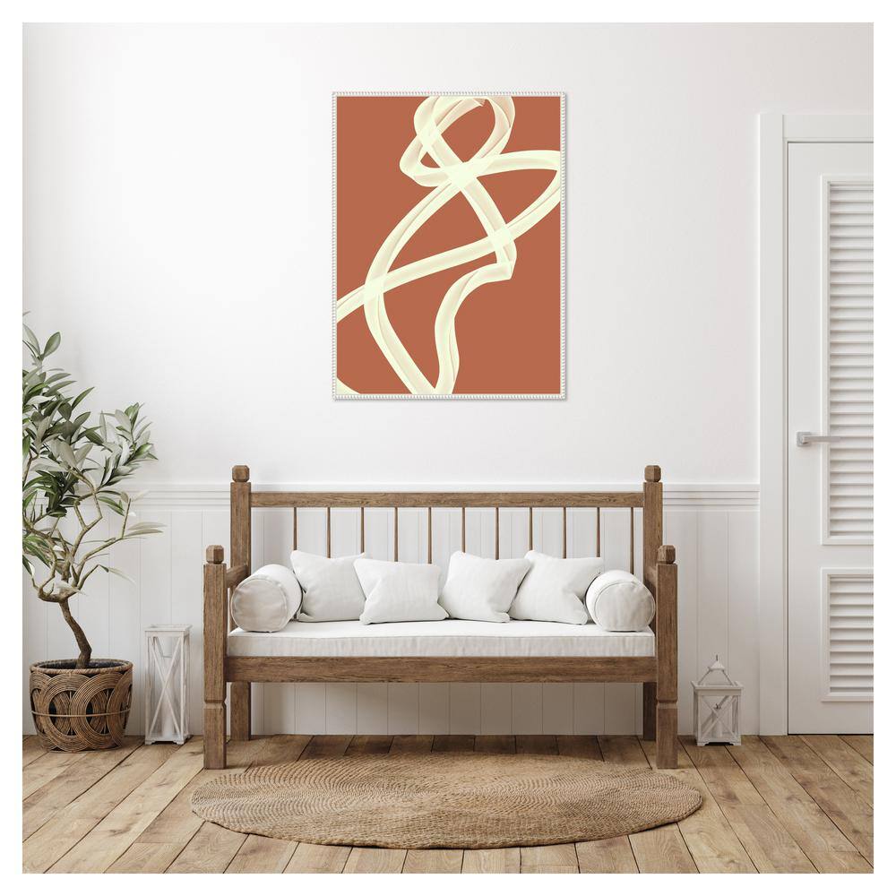 Modern Abstract Beaded Framed Canvas Wall Art, 32 x 42