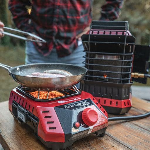 Mr. Heater Red and Black Portable Propane Heater with Safety Features