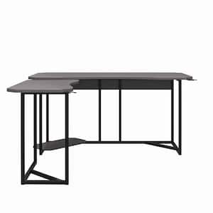 Quest 60 in. L-Shaped Gray Gaming Desk with CPU Stand