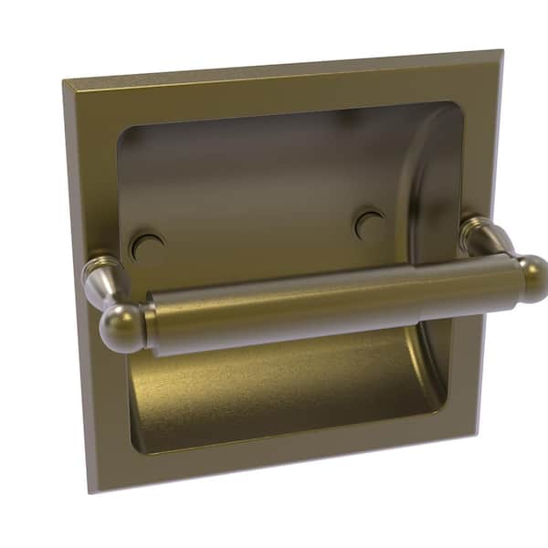 Allied Brass Regal Recessed Toilet Paper Holder in Antique Brass