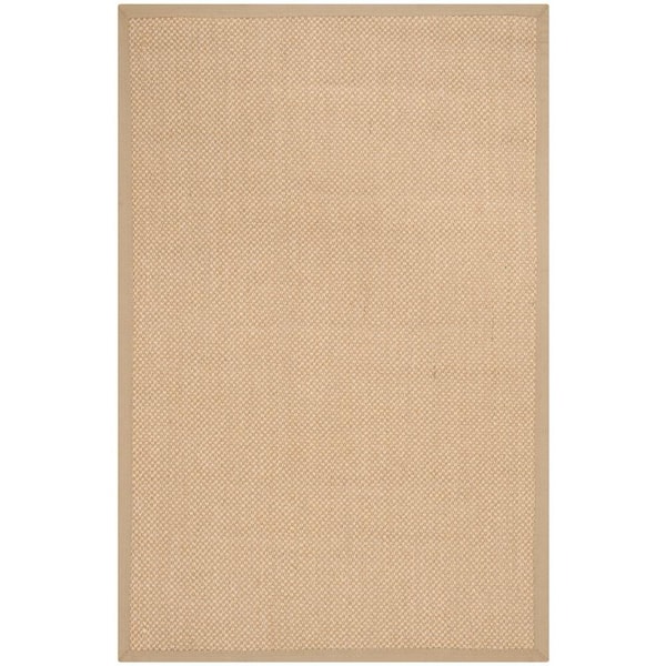 SAFAVIEH Natural Fiber Maize/Linen Doormat 3 ft. x 5 ft. Border Area Rug