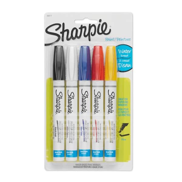 Sharpie Assorted Colors Fine Point Water-Based Poster Paint Marker (5-Pack)