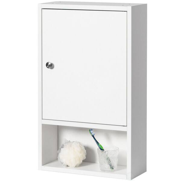 Basicwise Bathroom Storage Cabinet, 16.5 W x 6.25 D x 27.5 H, 2