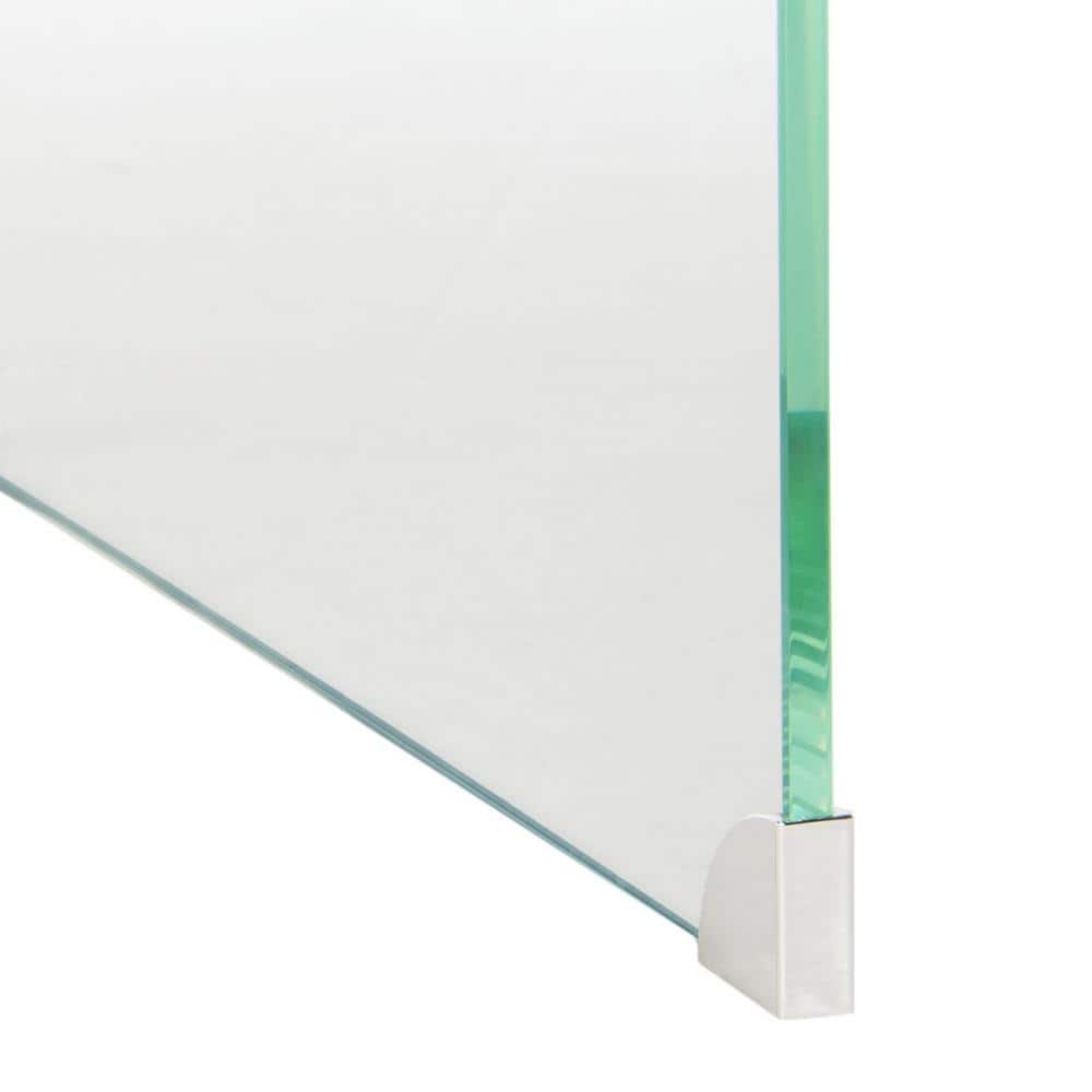 Crysta 47'' Blue Ombre Rectangular Glass Coffee Table