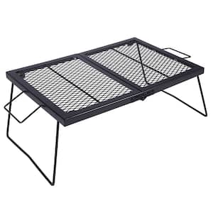 Large Steel Folding Campfire Grill Heavy Duty Steel Grate Portable Over Fire Camp Grill for Outdoor Open Flame Cooking