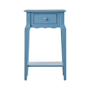 Heritage Blue Accent Table With Shelf