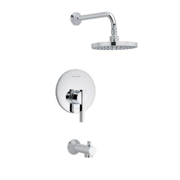American Standard Berwick 1-Handle Tub and Shower Faucet Trim Kit with Rain Showerhead in Polished Chrome (Valve Sold Separately)