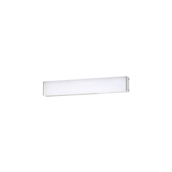 WAC Lighting Strip 18 in. 1-Light Brushed Aluminum 2700K LED Bathroom Vanity or Wall Light