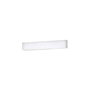 Strip 18 in. 1-Light Brushed Aluminum 2700K LED Bathroom Vanity or Wall Light