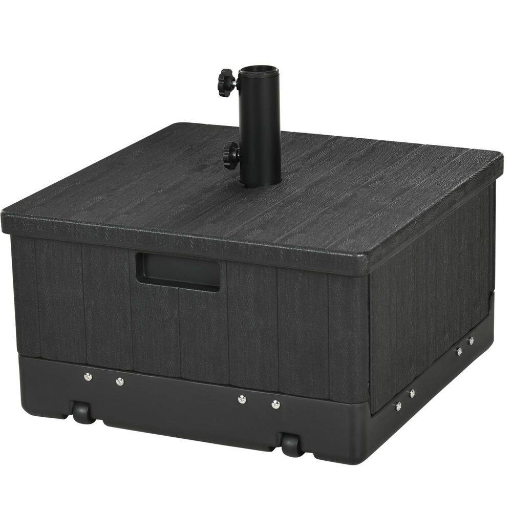 3-in-1 Outdoor Umbrella Base, Flower Box Planter, 17.1 lbs. Plastic Patio Umbrella Base in Black price history on PriceWatchPro