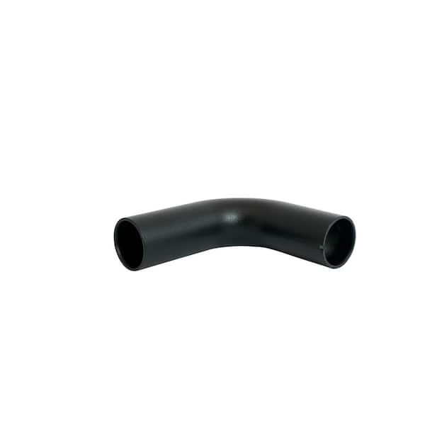 Round ADA Black Sand Steel Handrail Return 90 Degree