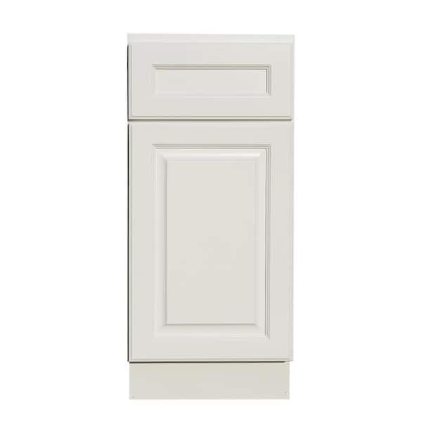 Newport Ready to Assemble 9x34.5x24 in. Base Cabinet with 1-Door and 1-Drawer in Classic White