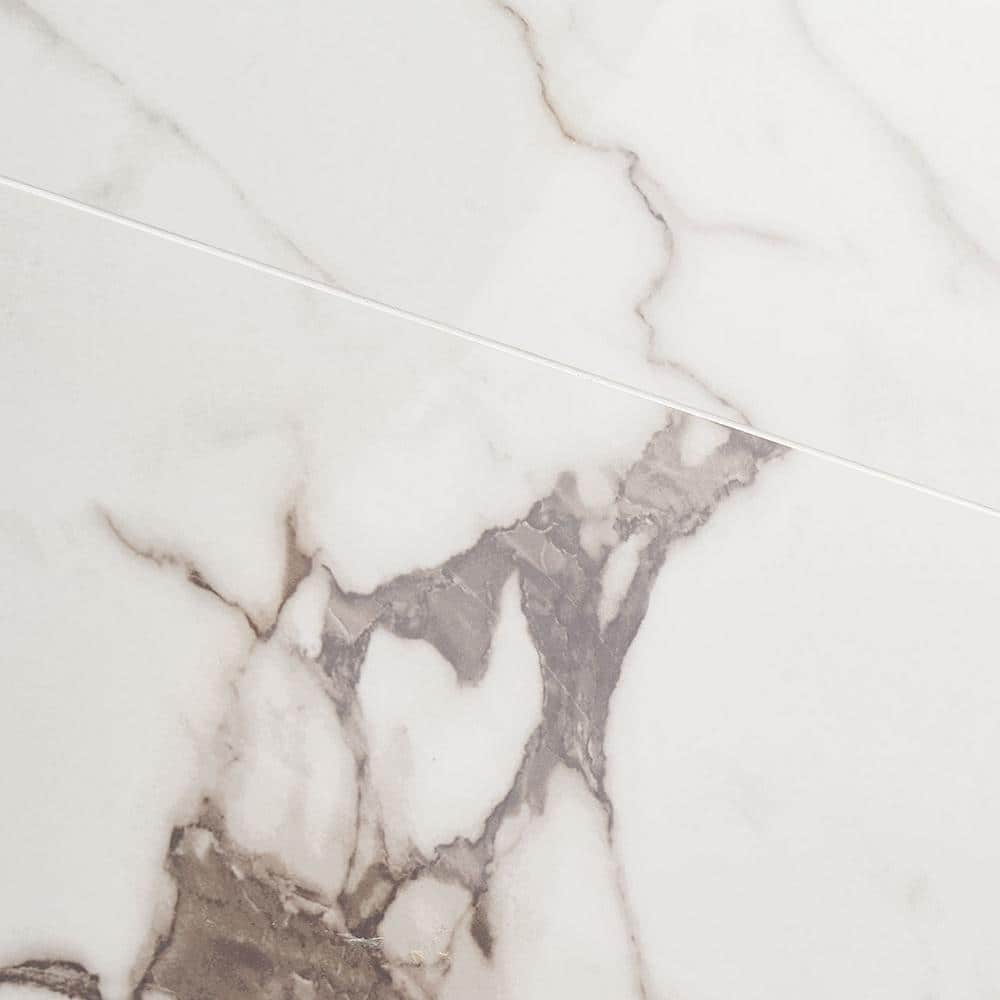 Statuario Venato 12" x 24" Polished Marble Look Porcelain Tile