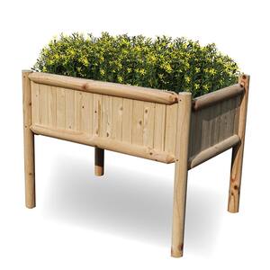 35x35x31.9 PHI VILLA Raised Garden Bed Elevated Planter Box for Vegetable/Flower/Fruit/Herb 